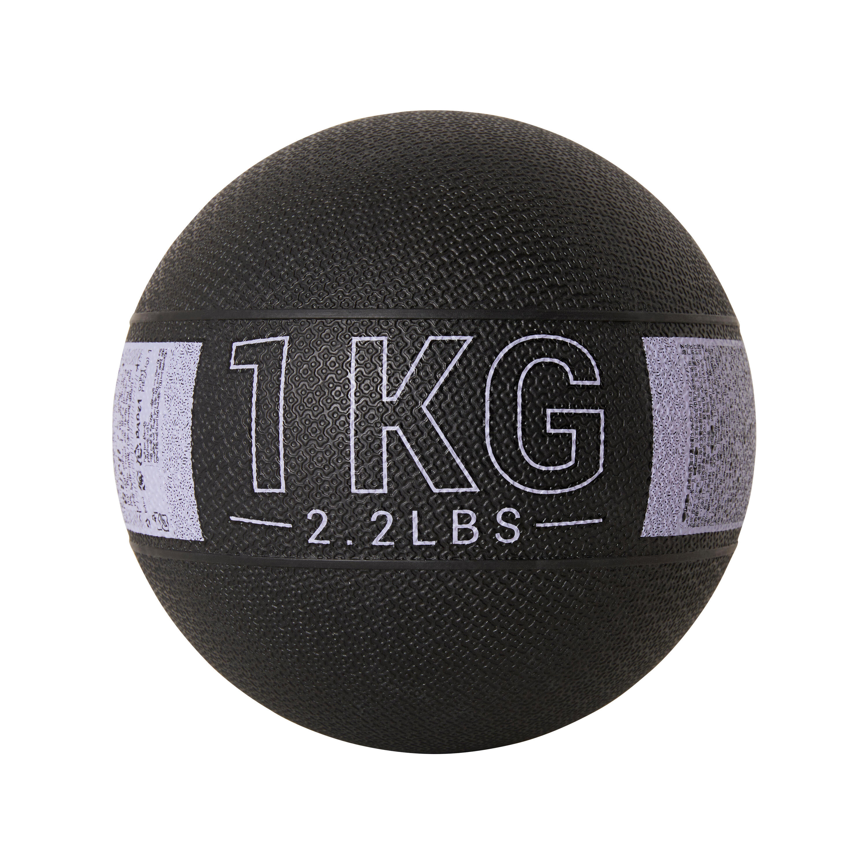 Medecine Ball 1kg caoutchouc - noir / gris 2/13
