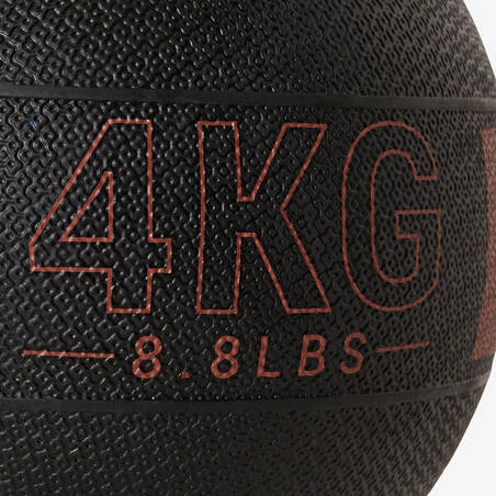 4 kg Rubber Medicine Ball - Sepia