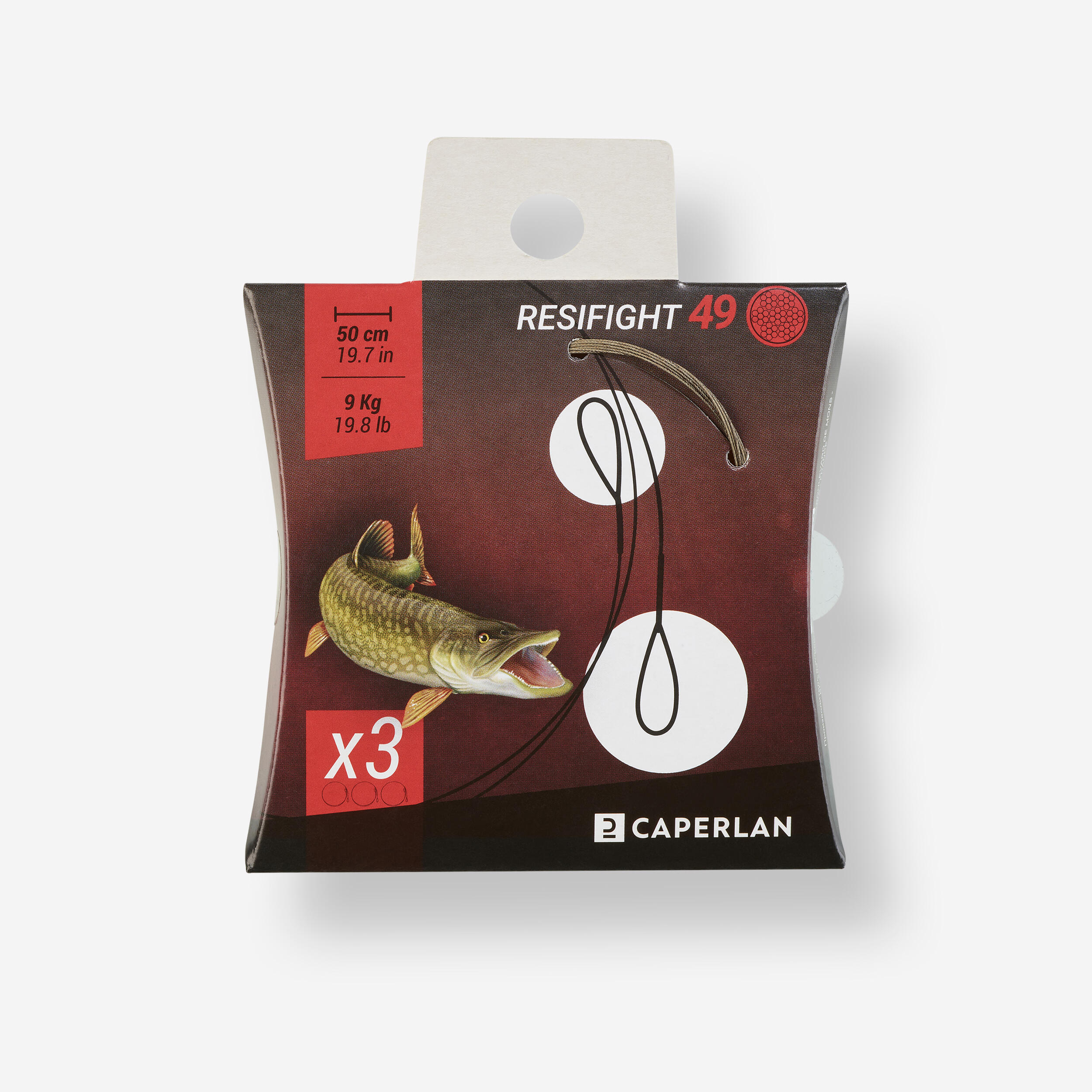 RESIFIGHT 49 2 BOUCLES 9KG carnivorous fishing line