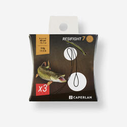 Avançon pêche carnassier RESIFIGHT 7 2 BOUCLES 7KG