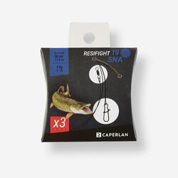 Avançon pêche carnassier RESIFIGHT 19 EMERILON+AGRAFES 5KG x3