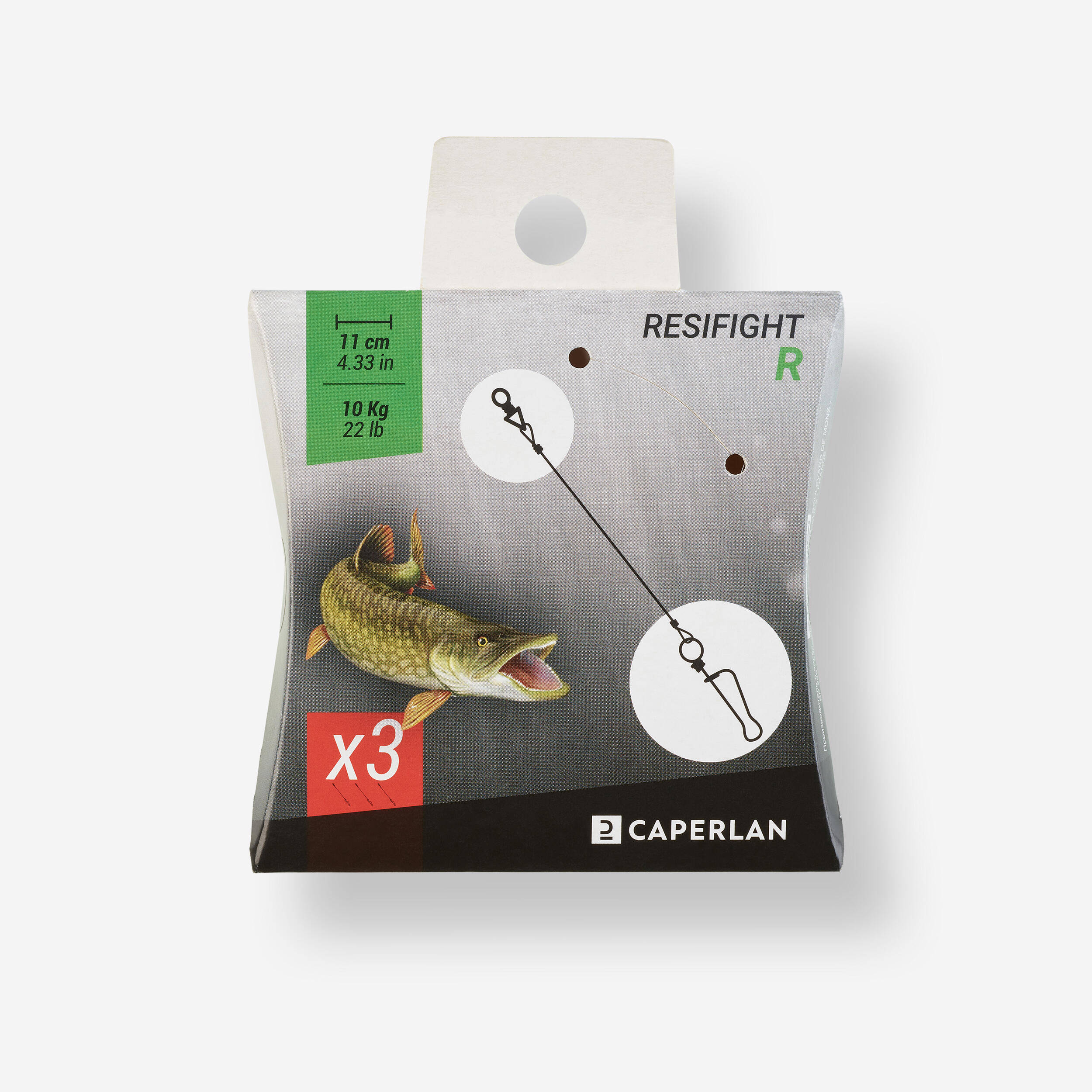 RESIFIGHT STIFF 10 kg x3 predator fishing leader -  1