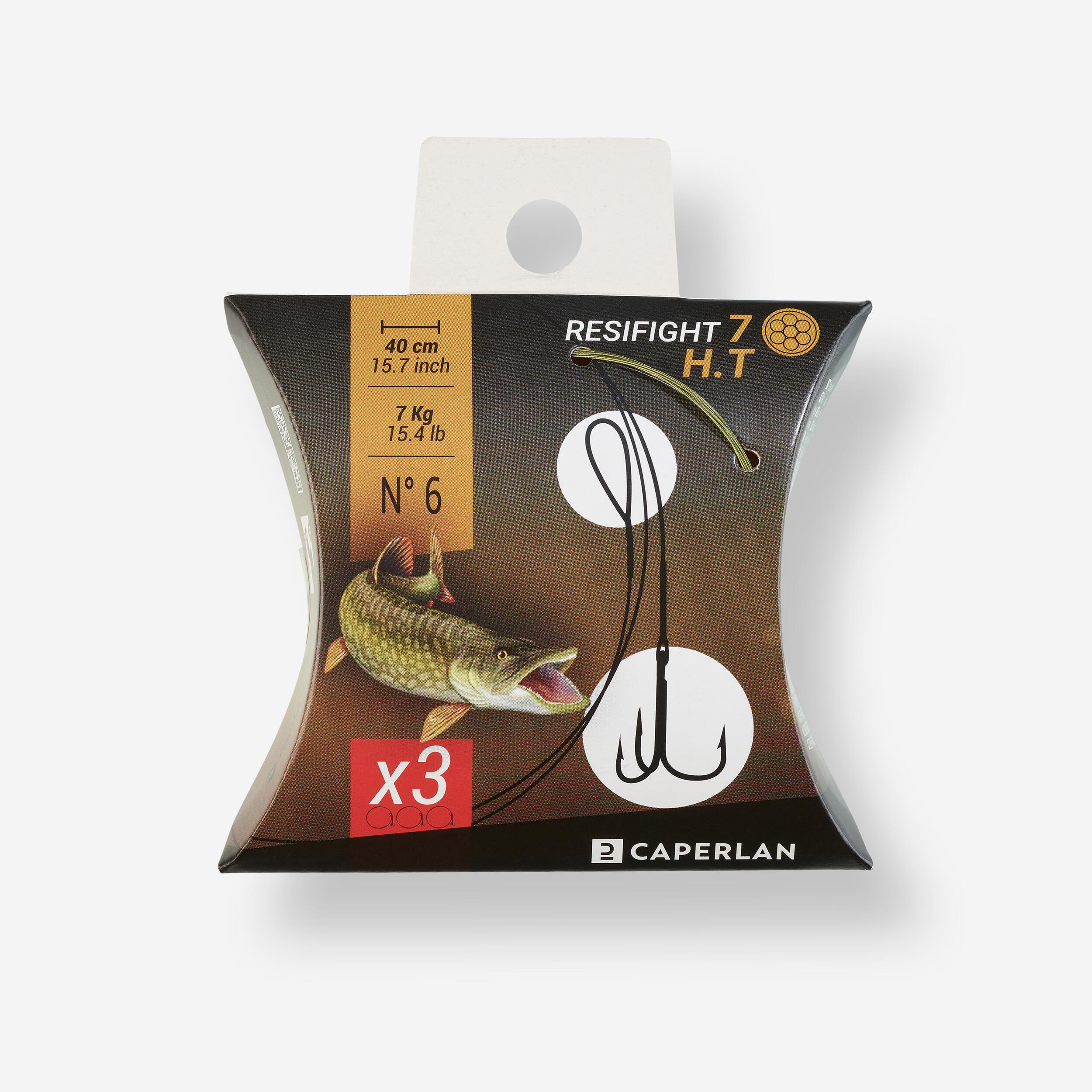 CAPERLAN Resifight 7 Triple Hook 7kg X 3 Predator Fishing Leader