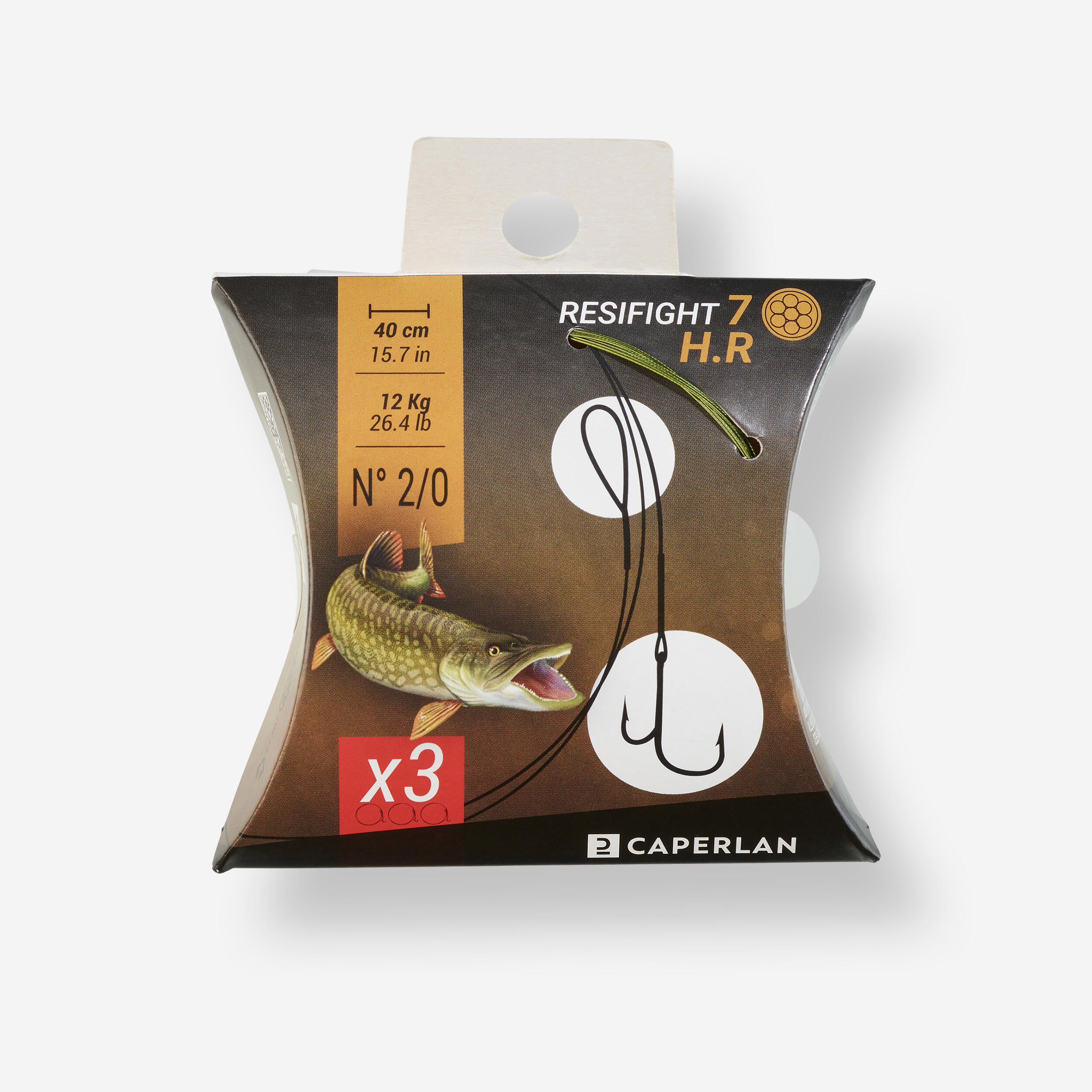 RESIFIGHT 7 Ryder drótelőke horoggal, 12 kg, 3 db ragadozó halakhoz Caperlan akciós termékkép 1