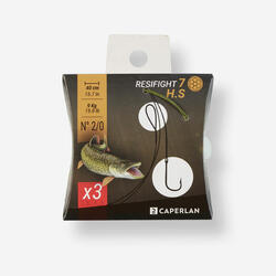 Avançon pêche carnassier RESIFIGHT 7 hameçons simple 7KG