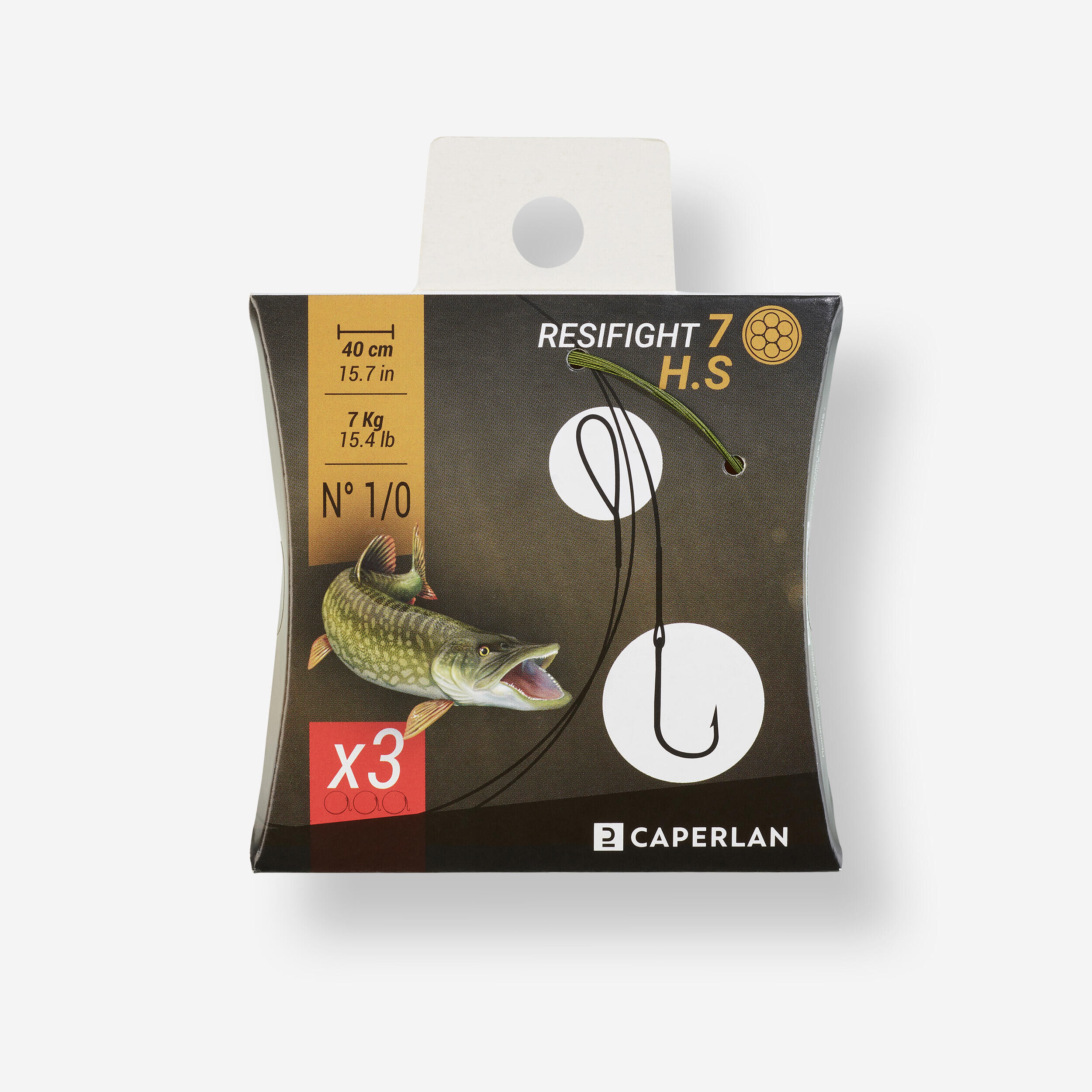 CAPERLAN RESIFIGHT 7 leader for predator fishing with single hooks 7kg