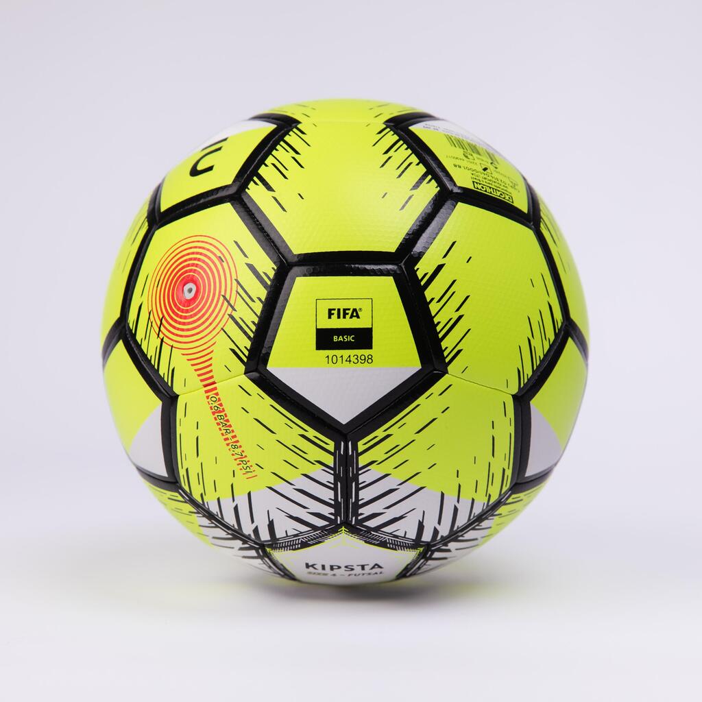Fussball Futsalball Grösse 4 (410 bis 430 g) FIFA Basic - Club gelb/weiss
