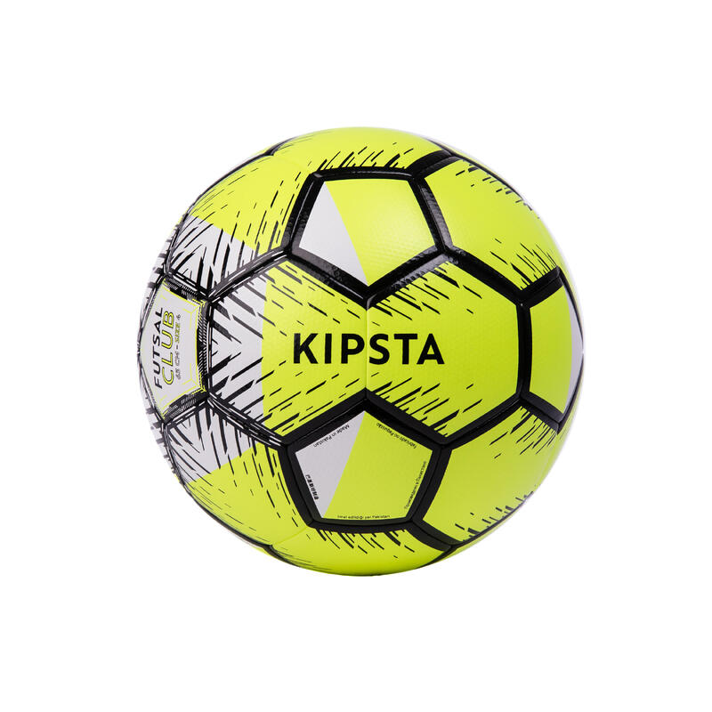 Fussball Futsalball Grösse 4 (410 bis 430 g) FIFA Basic - Club gelb/weiss