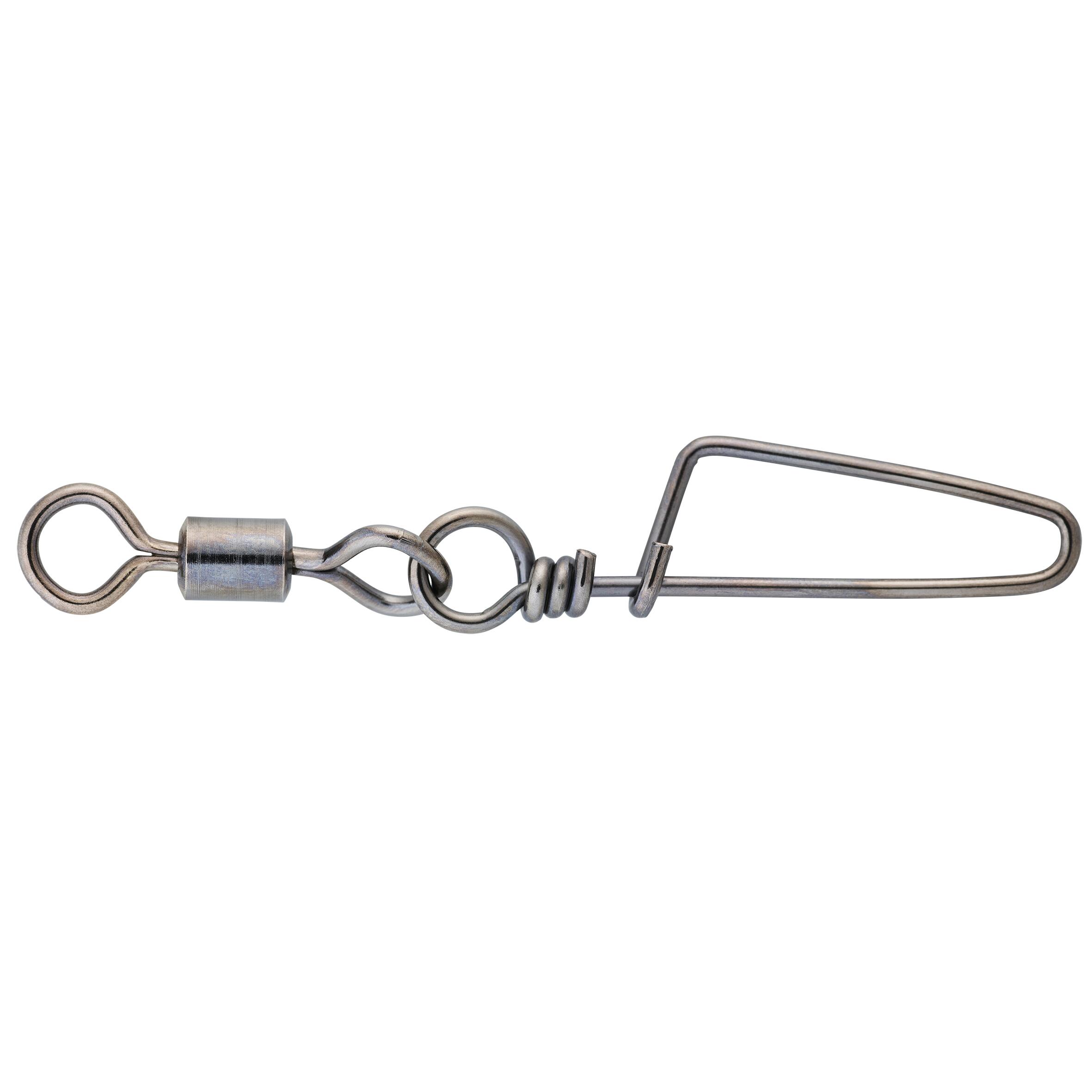 QISHUO Stainless Steel Fishing Swivels – Saltwater & Freshwater, High Strength, Anti-Twist – 50 Pcs