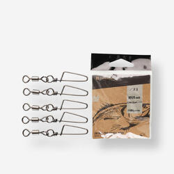 Émerillon agrafe pêche rolling snap BLACK NICKEL SW x5