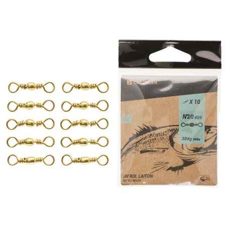 Sea fishing swivel barrel SW ROL BRASS x10