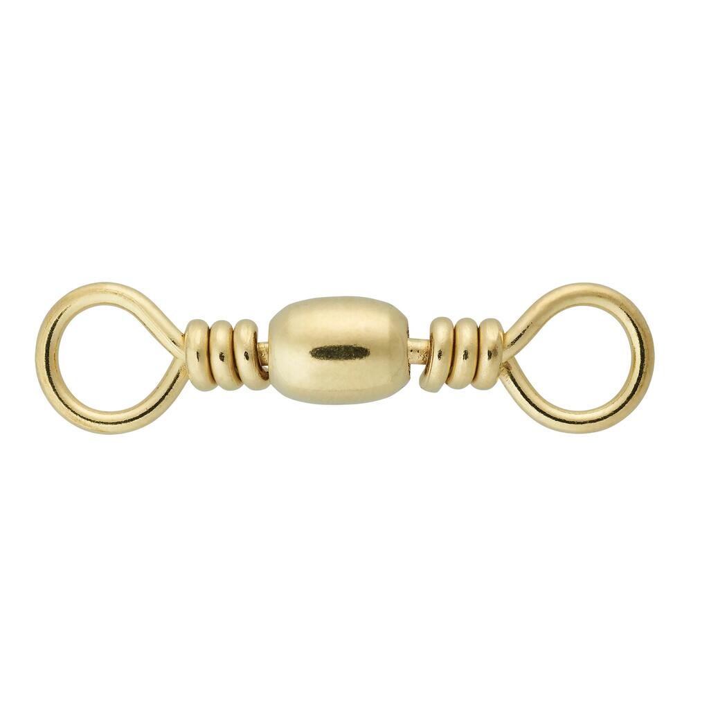 Mesingana bačvasta virbla s kopčom SW ROL BRASS (10 komada)