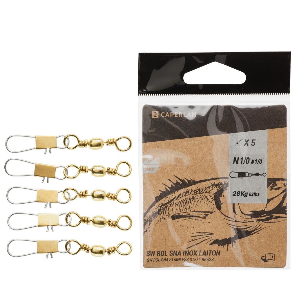 Rolling swivel snap INOX SW X5  for sea fishing