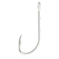 Eyed hook HOOK NICKEL WORM EYE X10 for sea fishing