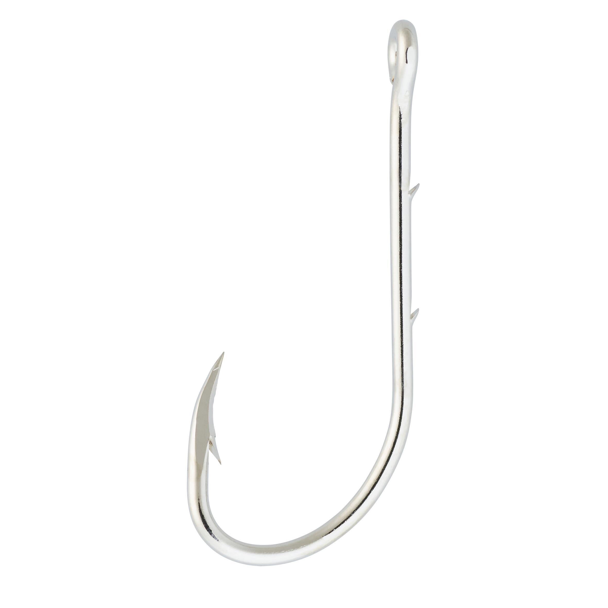 Eyed hook HOOK NICKEL WORM EYE X10 for sea fishing 8/8