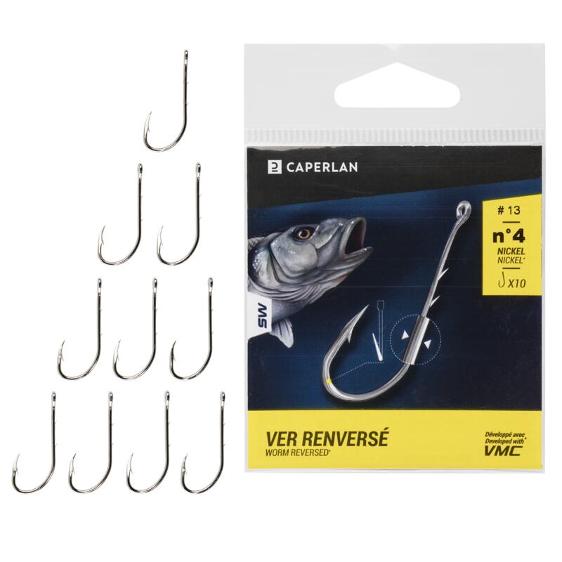 Deniz Balıkçılığı Delikli Olta İğnesi - 10 Adet - Hook Worm Eye