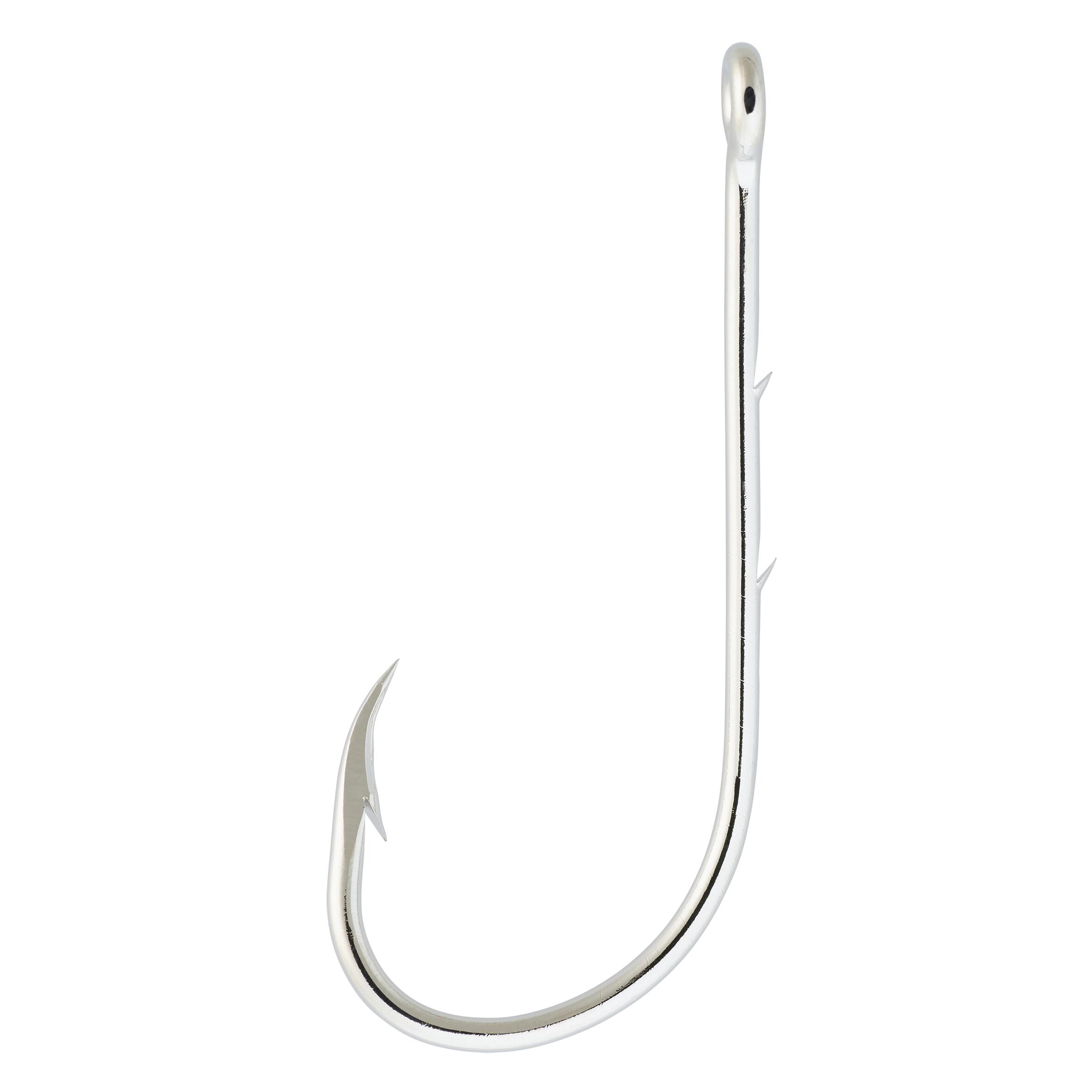 Eyed hook HOOK NICKEL WORM EYE X10 for sea fishing 6/8