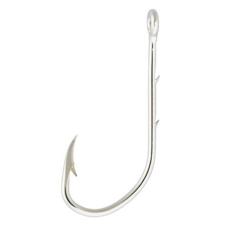 Eyed hook HOOK NICKEL WORM EYE X10 for sea fishing