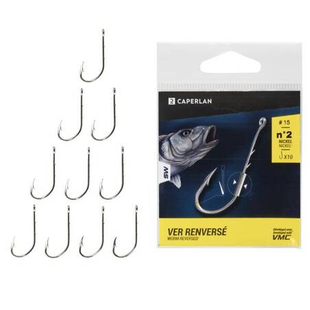 WORM KIT eyed hooks to line for sea fishing - Decathlon