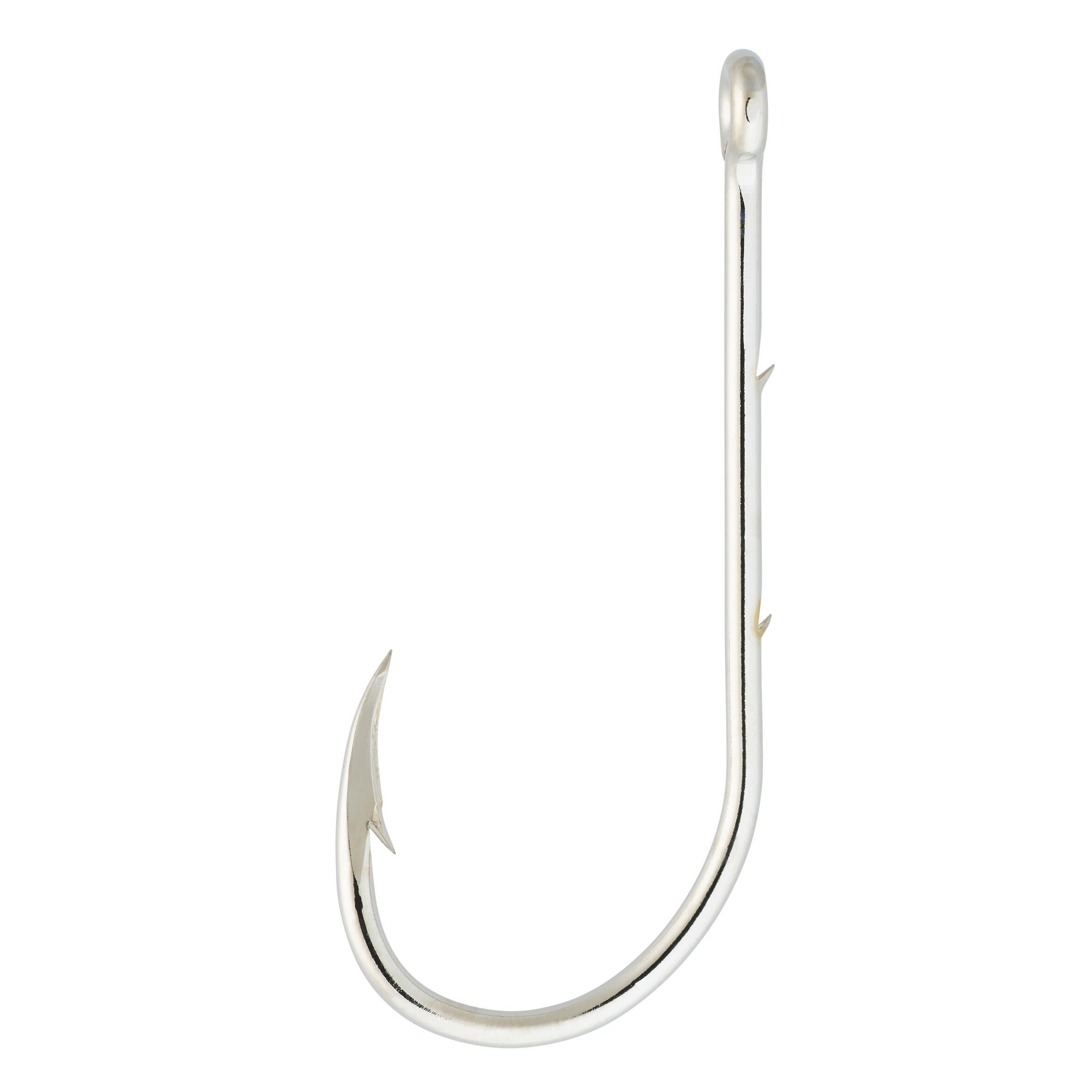 Eyed hook HOOK NICKEL WORM EYE X10 for sea fishing 2/8