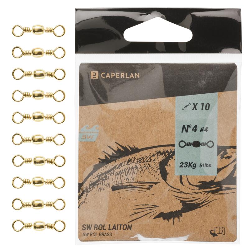 Emerillón Barrilete Pesca Swivel Brass SW x10