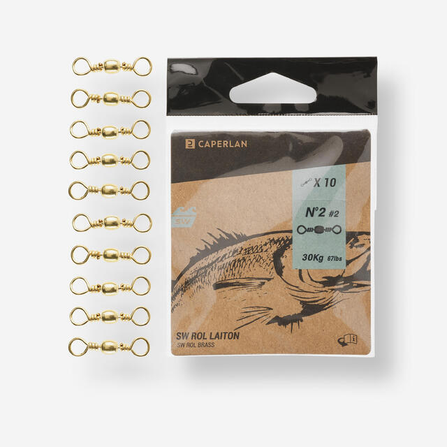 CAPERLAN GIRADOR BARRIL PARA PESCA SWIVEL BRASS SW X10