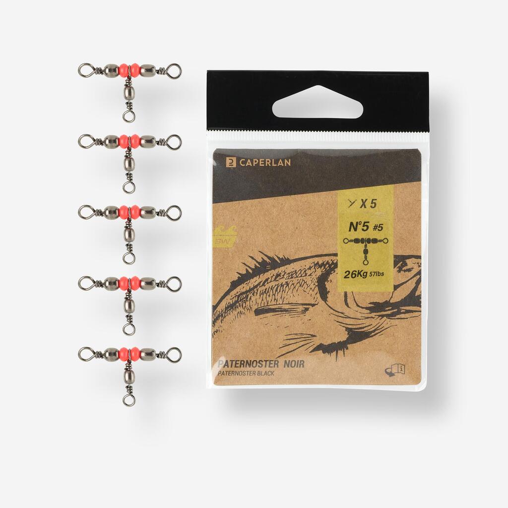 FISHING SWIVEL PATERNOSTER BLACK NICKEL SW X5