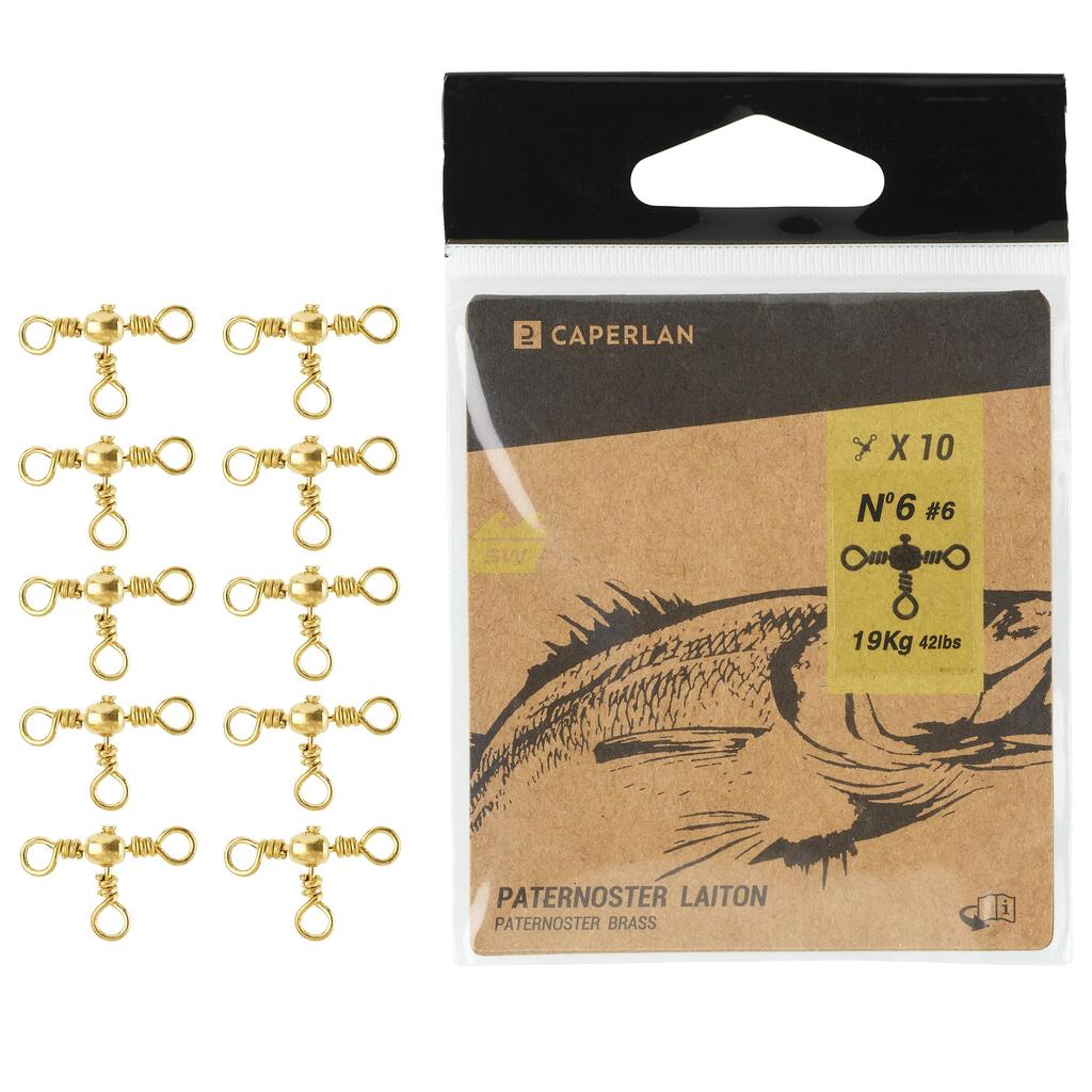 PATERNOSTER FISHING SWIVEL BRASS SW X10