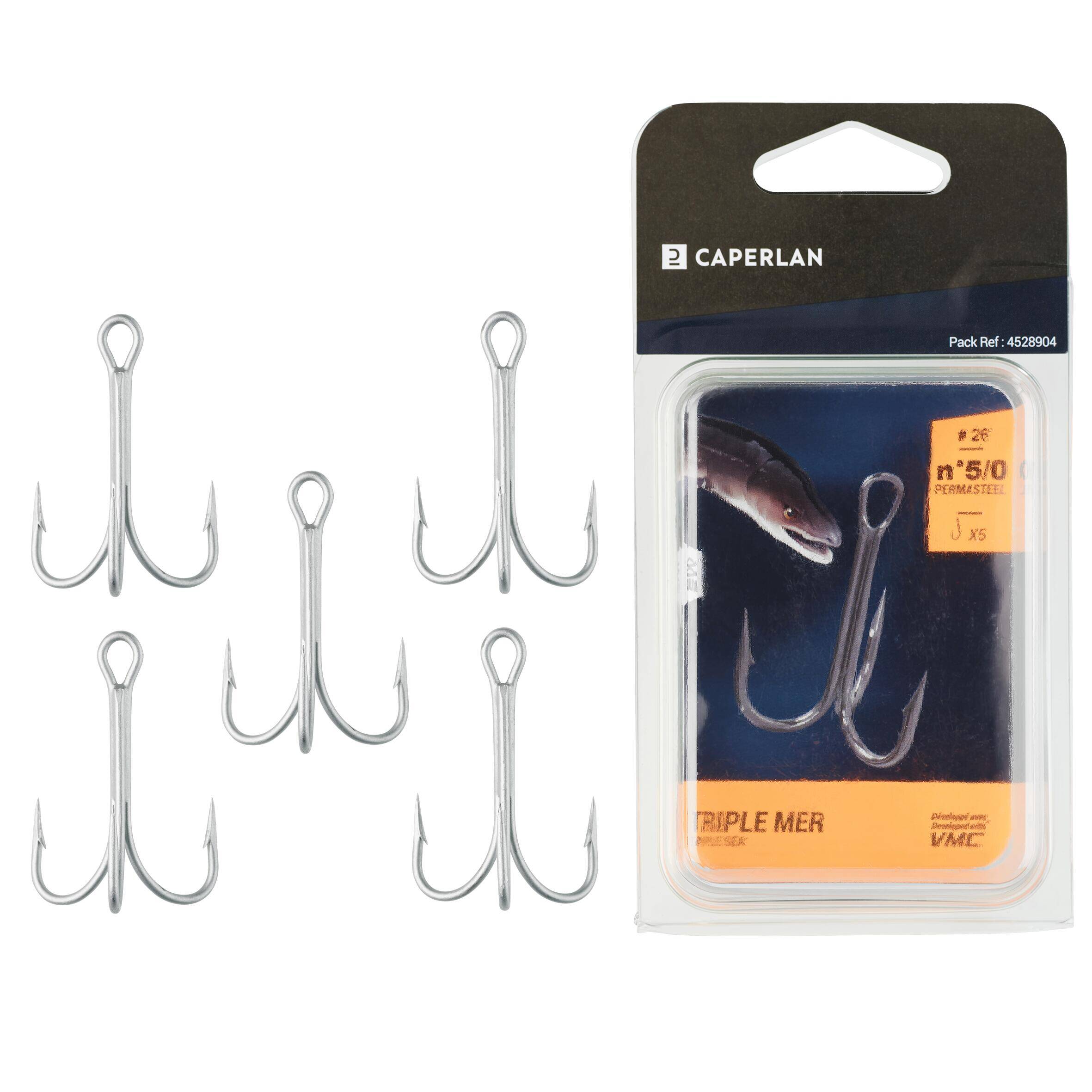 Fishing Hooks Triple Sea Hook (5 pack) -  5