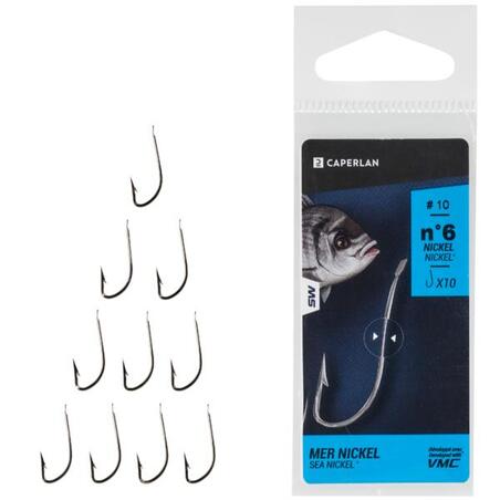 Hameçon simple pêche en mer HOOK SEA NICKEL - Decathlon