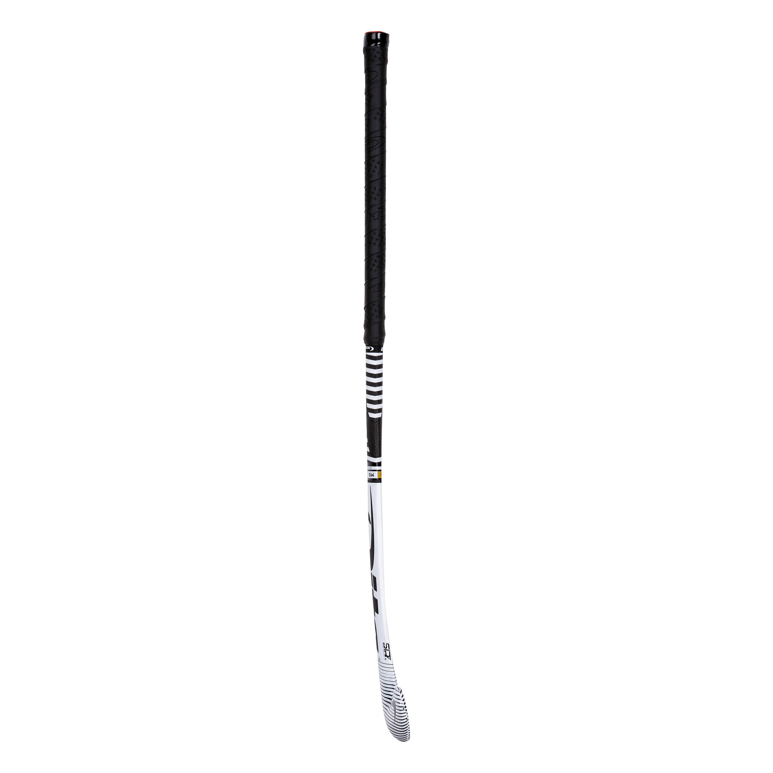 Kids' Field Hockey 30% Carbon Mid Bow Stick CompoTec C30 - White/Black 12/12