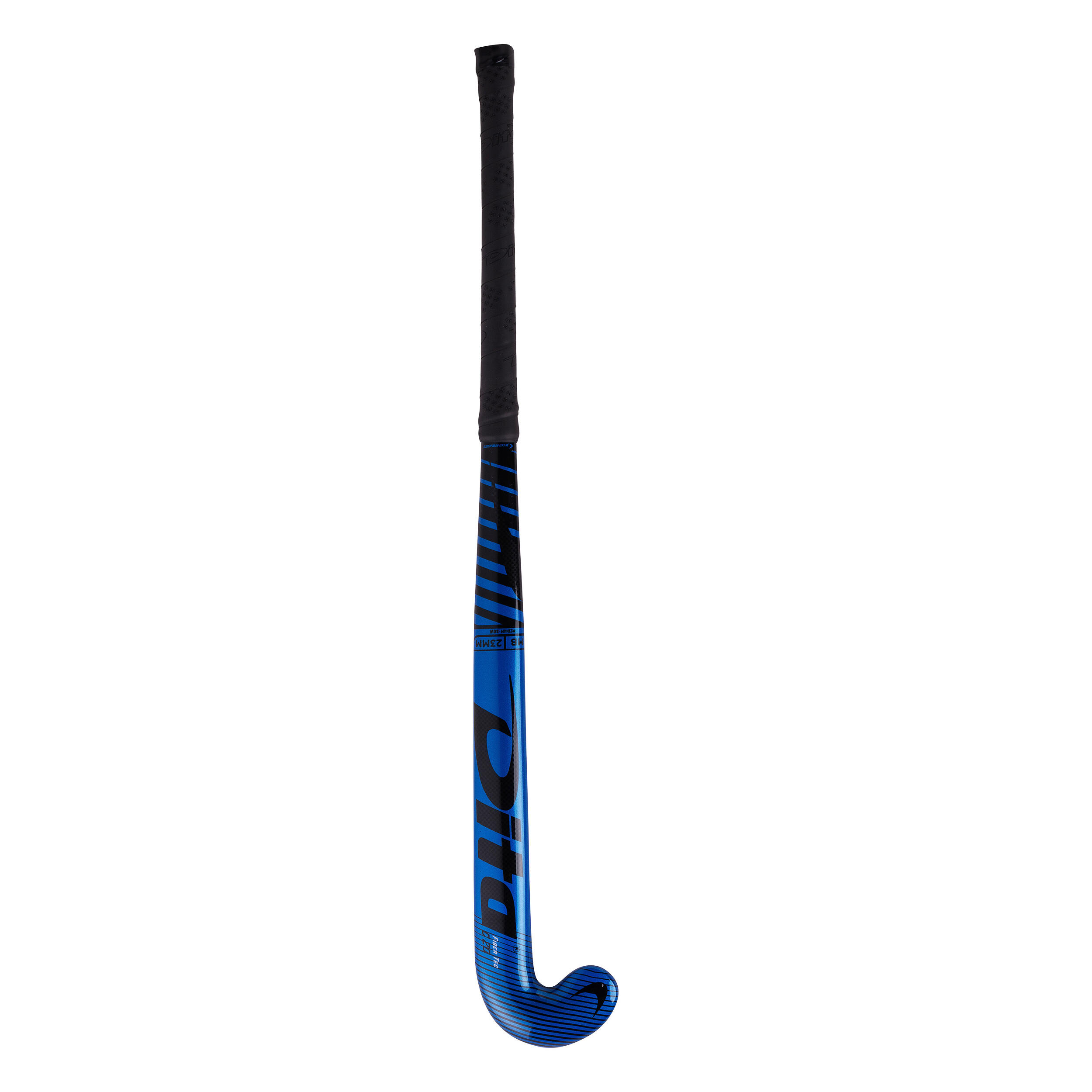 Teens' 20% Carbon Mid Bow Field Hockey Stick Fibertec C20 - Blue/Black 7/12