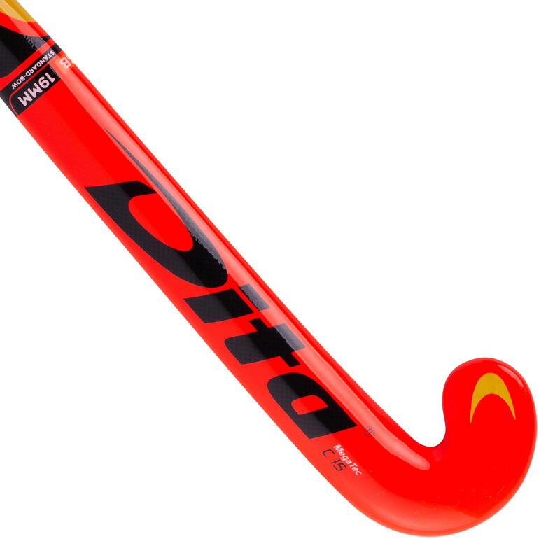 Hockeystick voor kinderen hout Megatec C15 rood