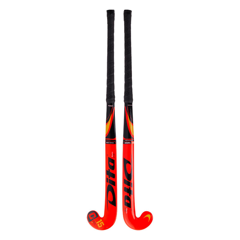 Hockeystick voor kinderen hout Megatec C15 rood