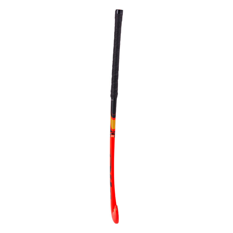 Stick de hockey sobre hierba niños madera Megatec C15 rojo