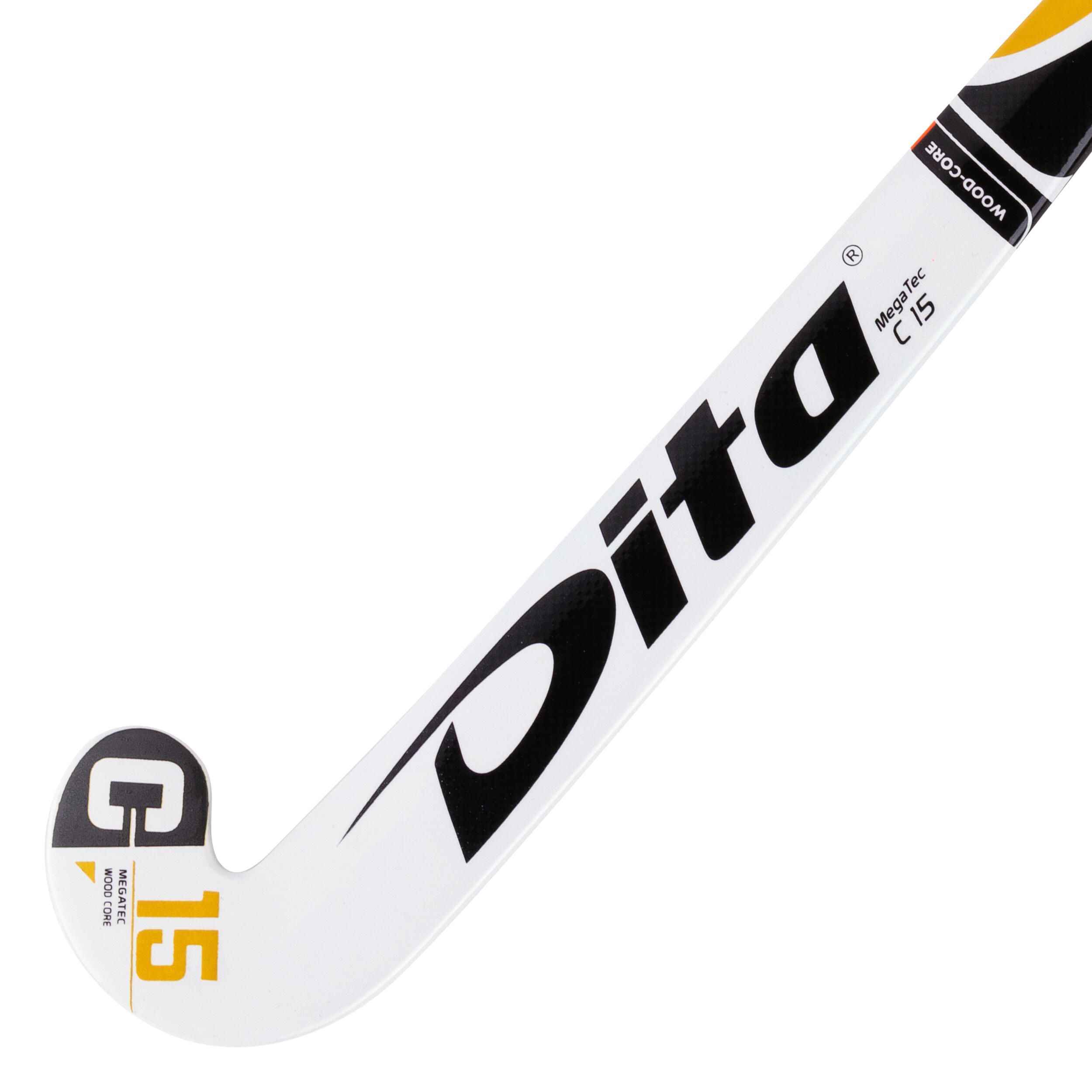 Stick de hockey sur gazon enfant bois Megatec C15 Blanc 3/12