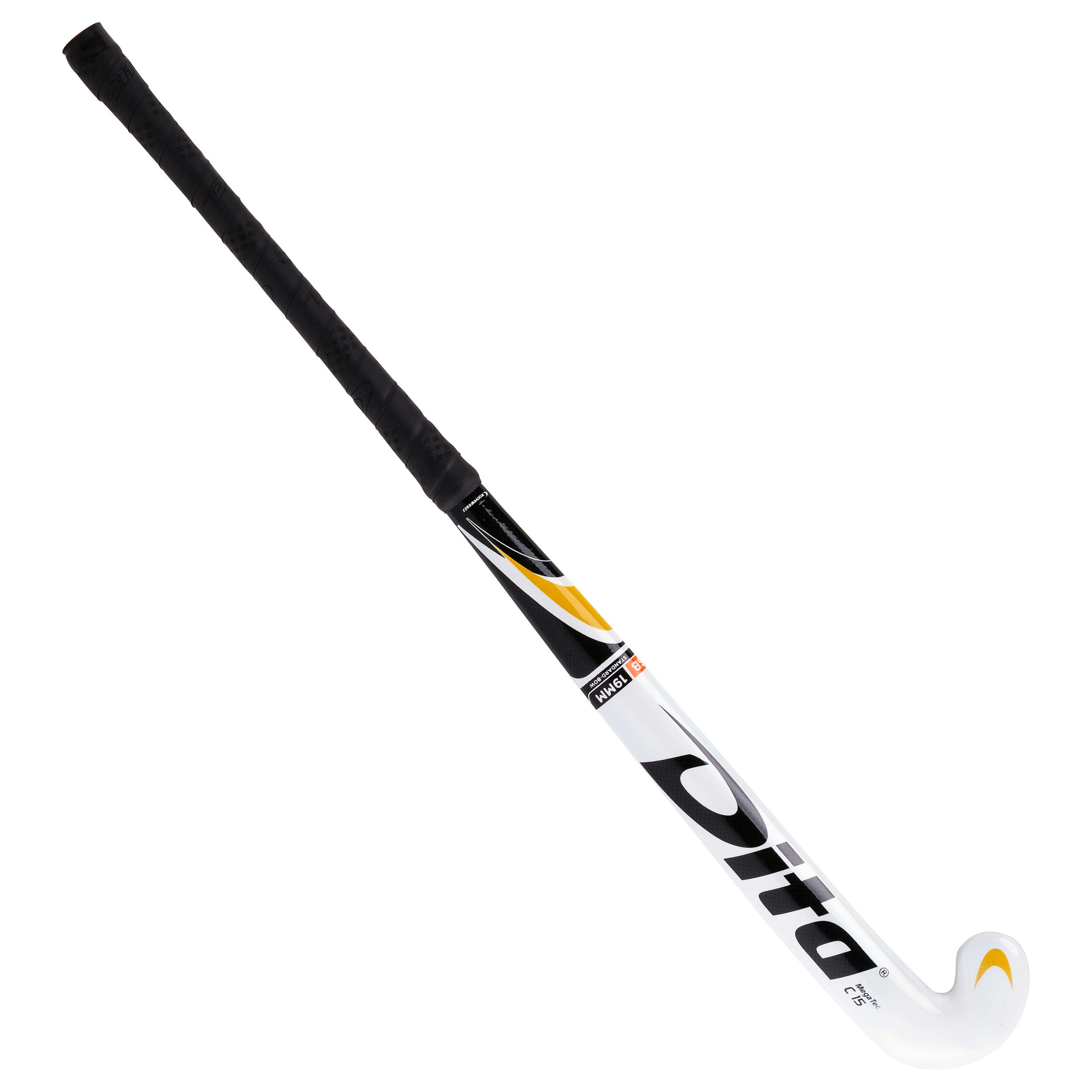 Stick de hockey sur gazon enfant bois Megatec C15 Blanc 8/12