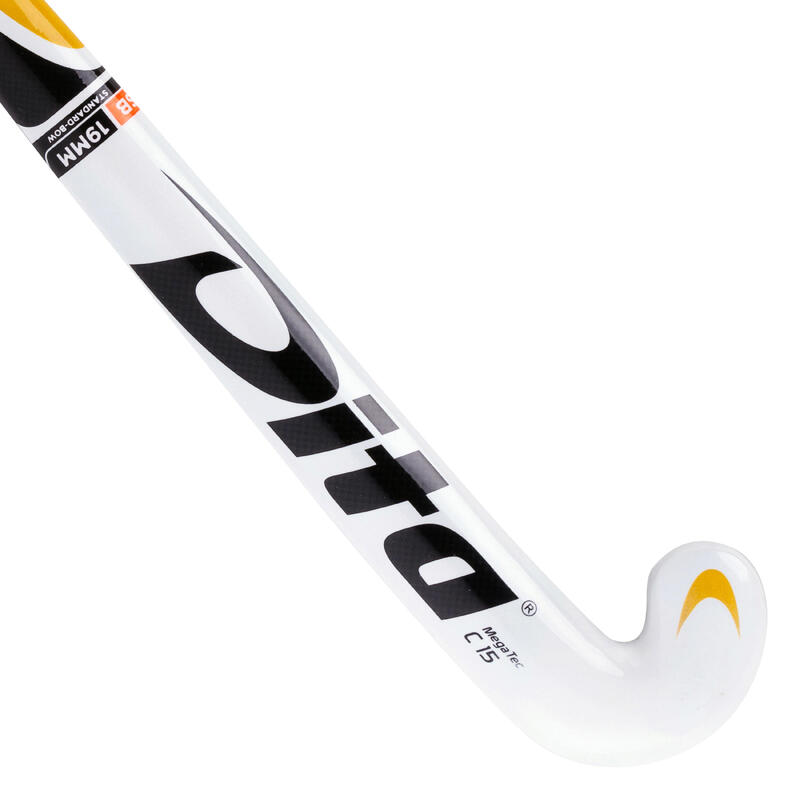 Hockeystick voor kinderen hout Megatec C15 wit