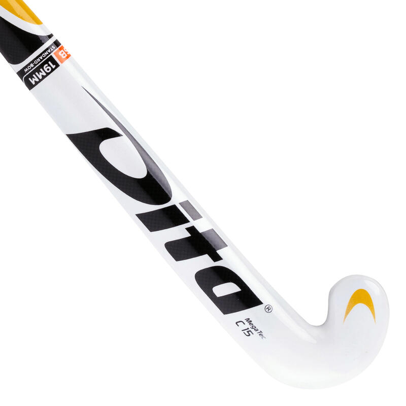 Stick de hockey sur gazon enfant bois Megatec C15 Blanc