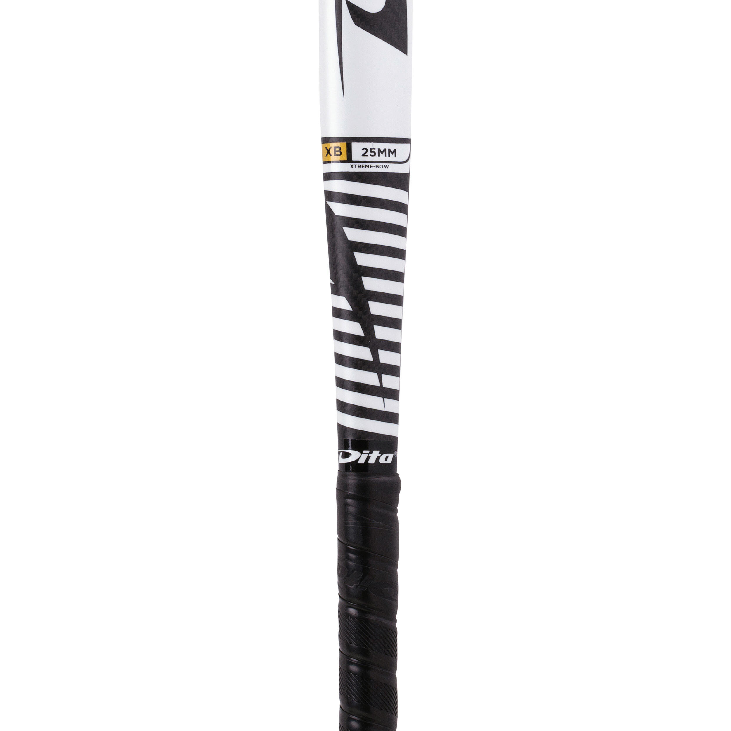 Adult Field Hockey Advanced 60% Carbon X-Low Bow Stick CompotecC60 - White/Black 11/12