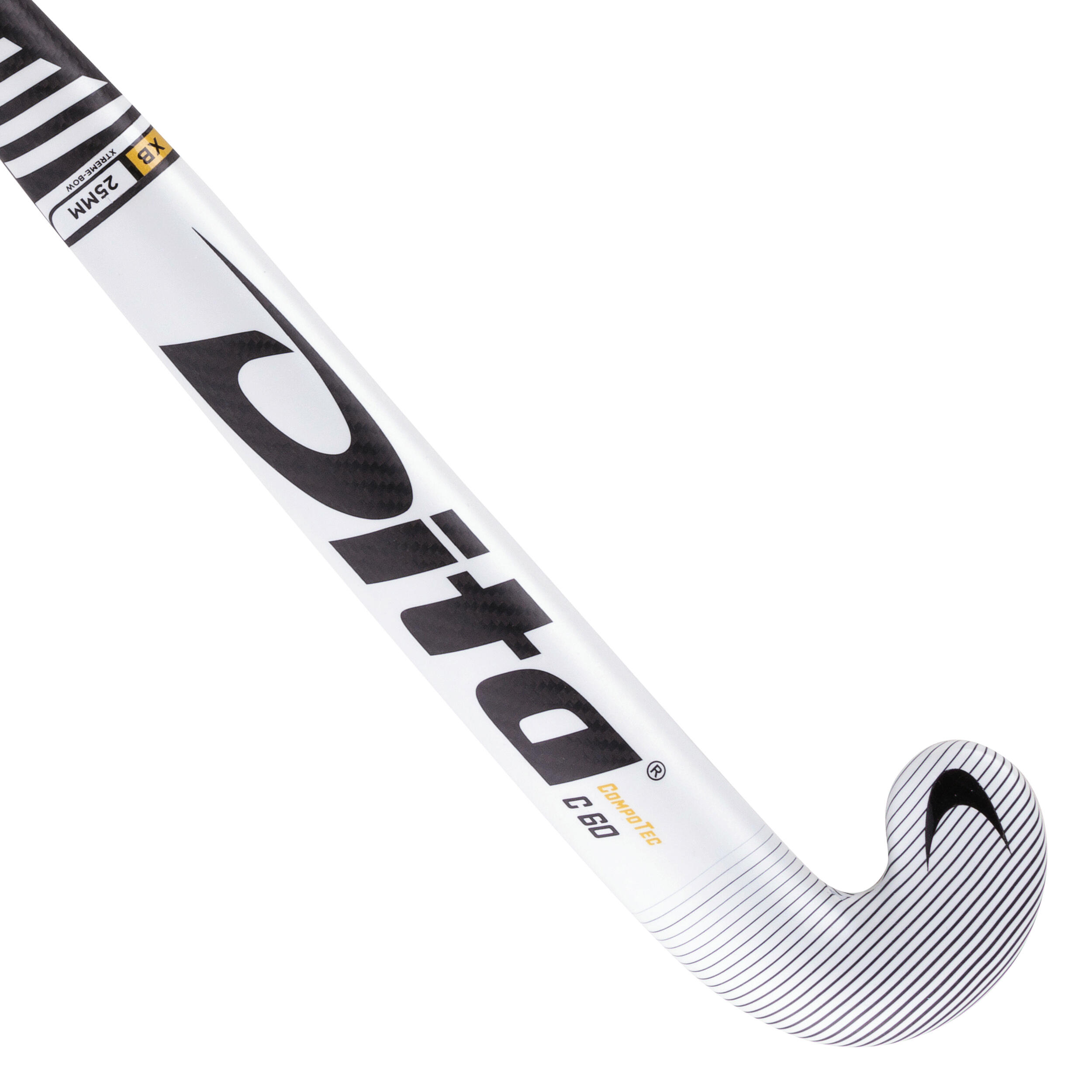 DITA Adult Field Hockey Advanced 60% Carbon X-Low Bow Stick CompotecC60 - White/Black