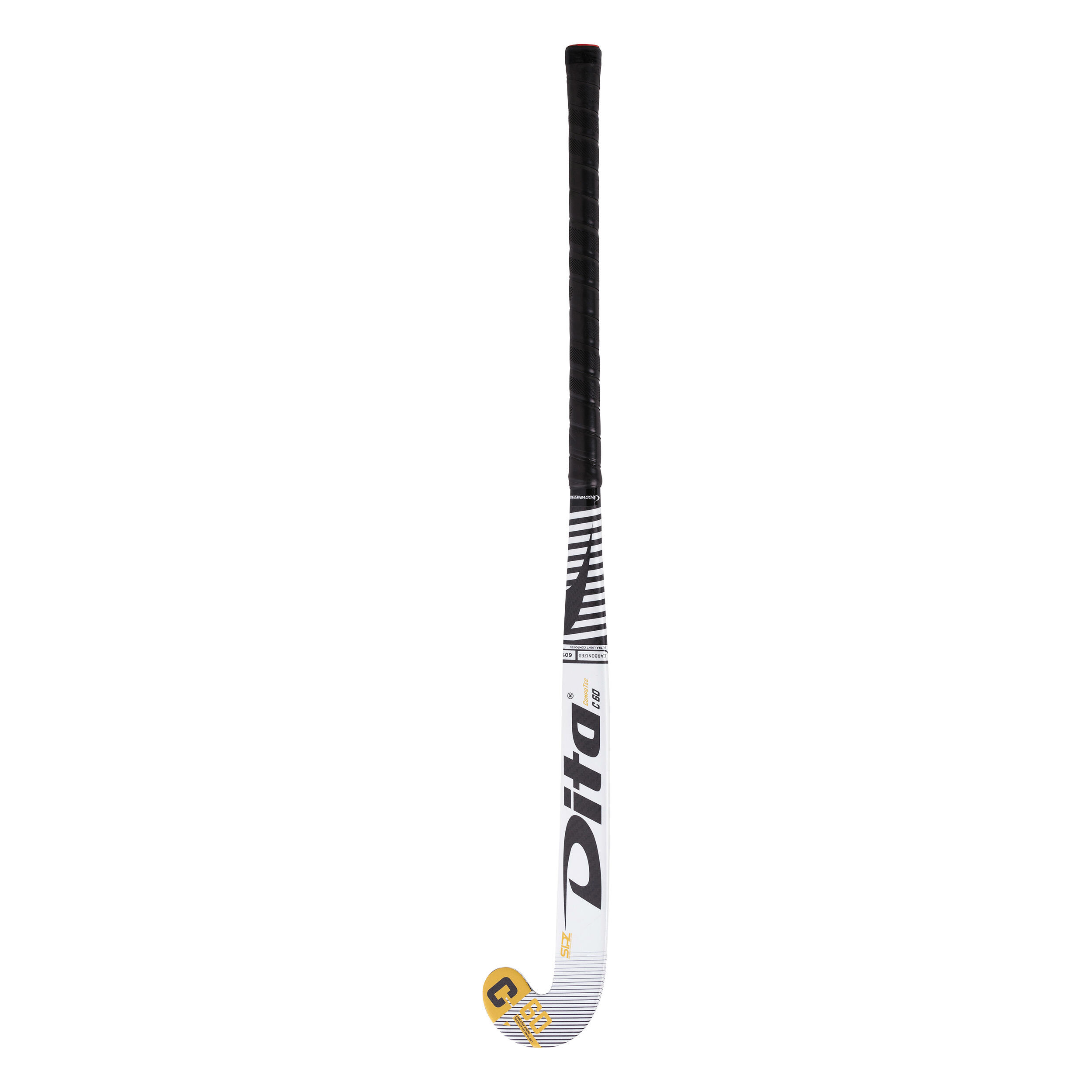 Adult Field Hockey Advanced 60% Carbon X-Low Bow Stick CompotecC60 - White/Black 5/12