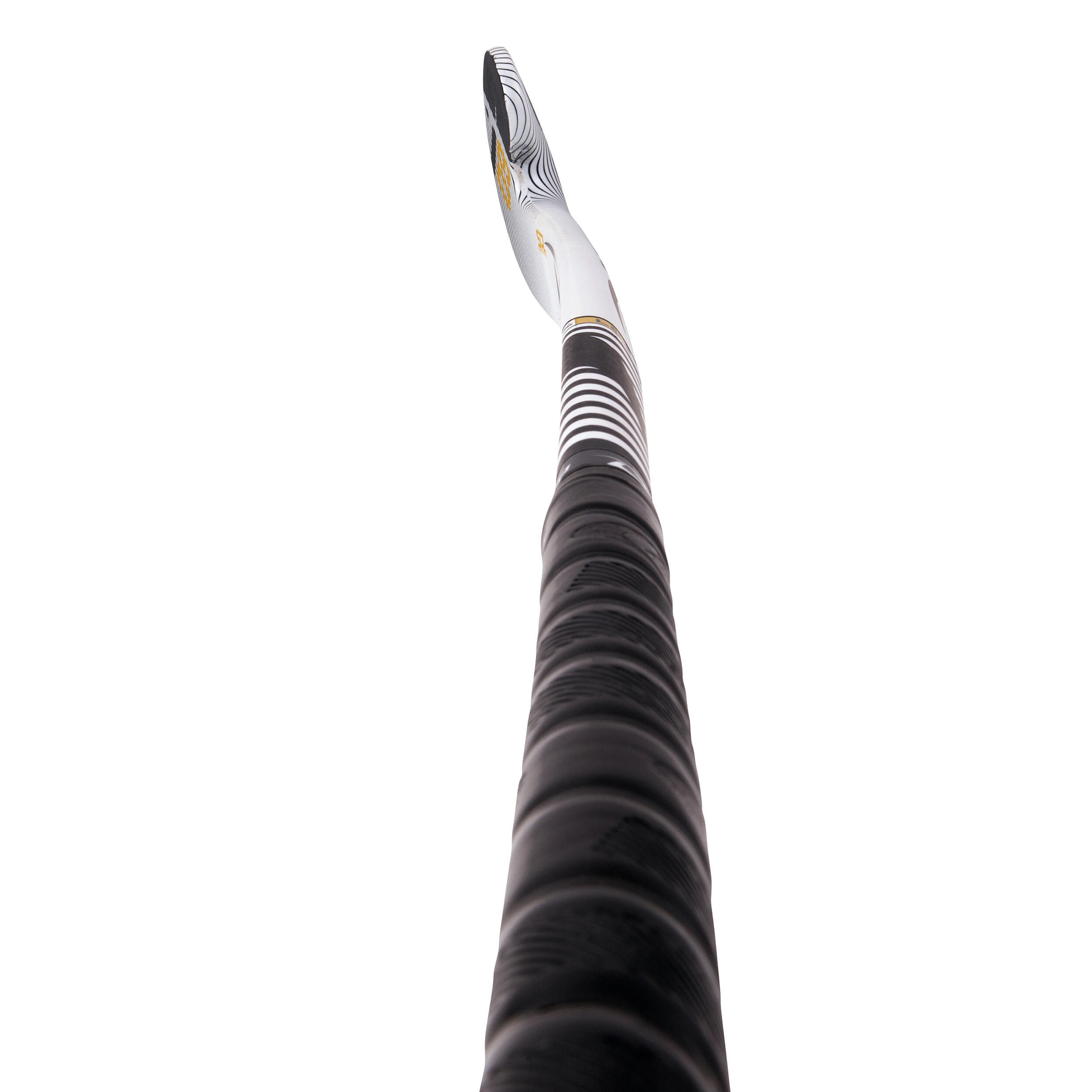 Adult Intermediate 60% Carbon Low Bow Field Hockey Stick CompotecC60 - White/Black 10/12