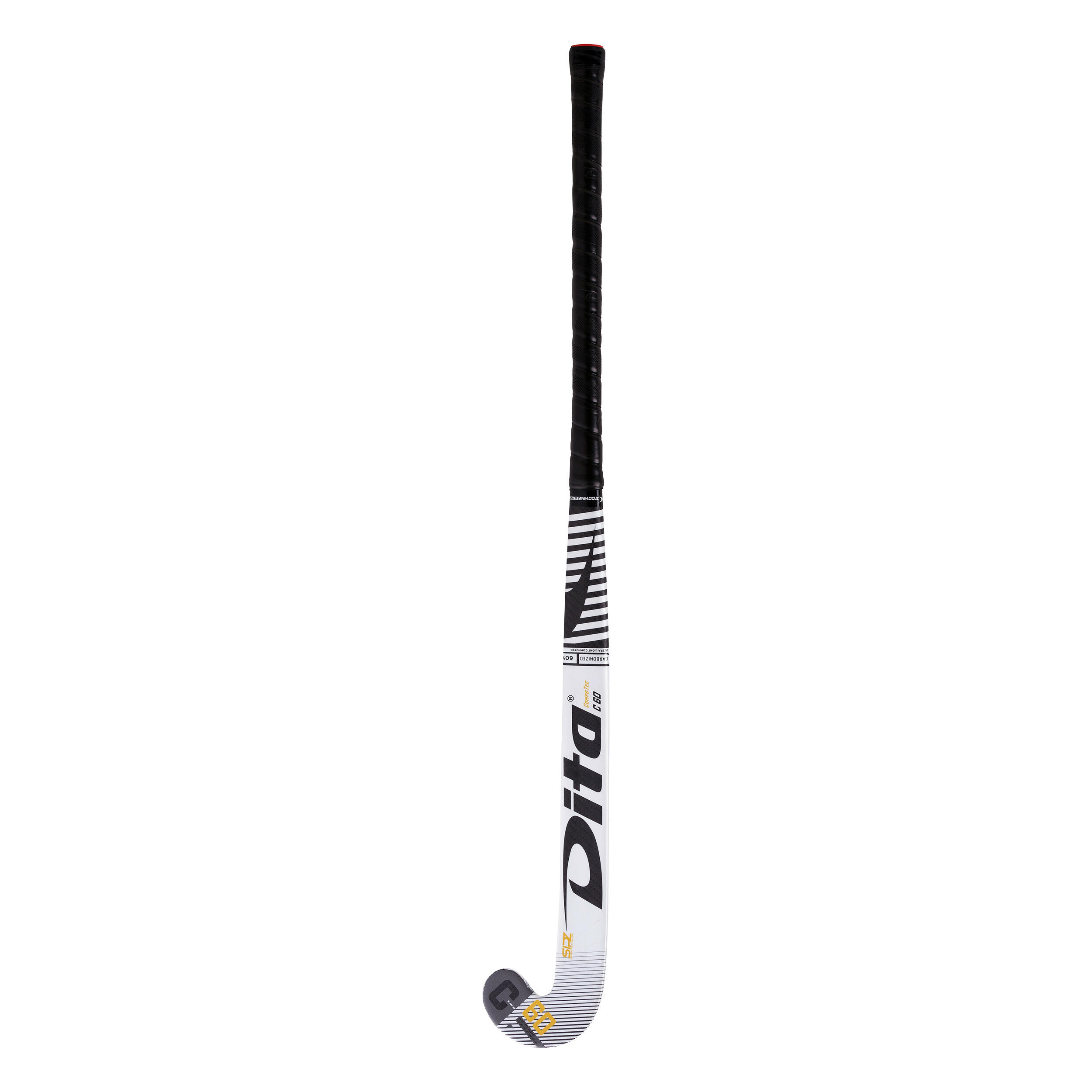 Adult Intermediate 60% Carbon Low Bow Field Hockey Stick CompotecC60 - White/Black 5/12