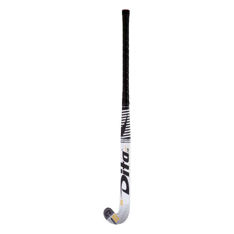 Hockeystick Compotec C60 low bow, 60% carbon wit/zwart