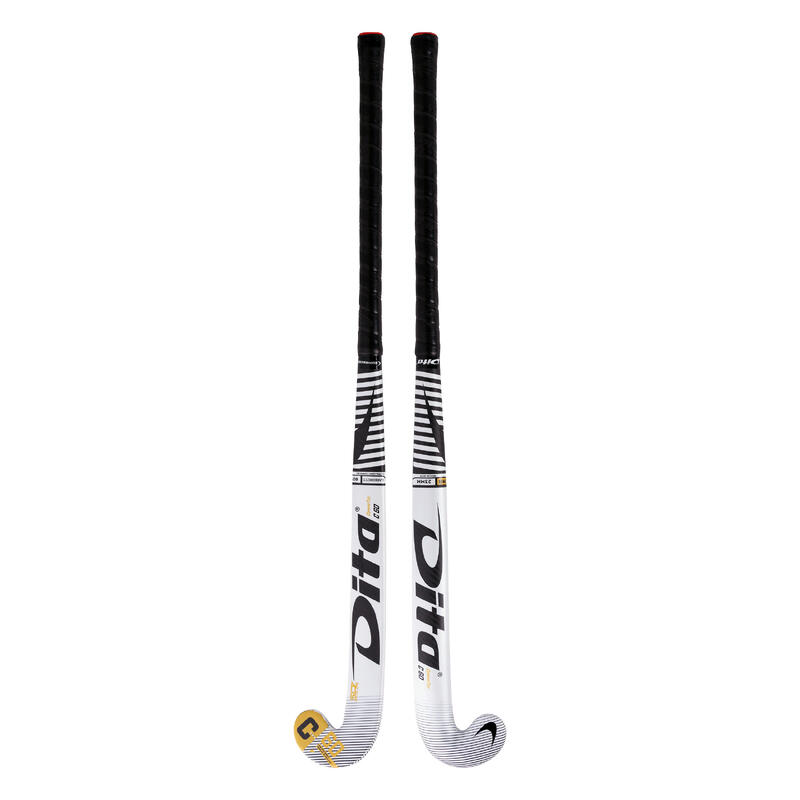 Hockeystick Compotec C60 mid bow, 60% carbon wit/zwart