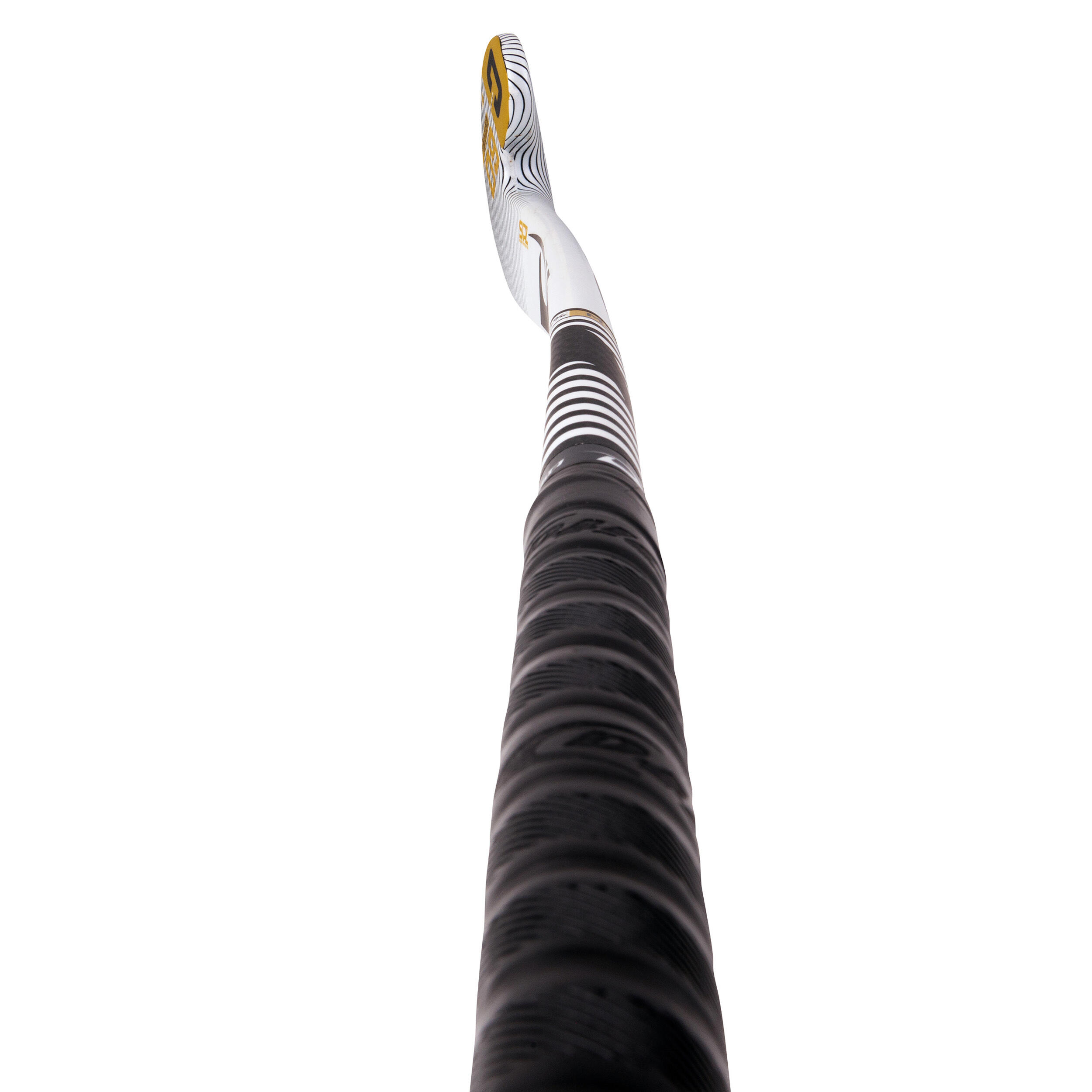 Adult Intermediate 60% Carbon Mid Bow Field Hockey Stick CompotecC60 - White/Black 10/12