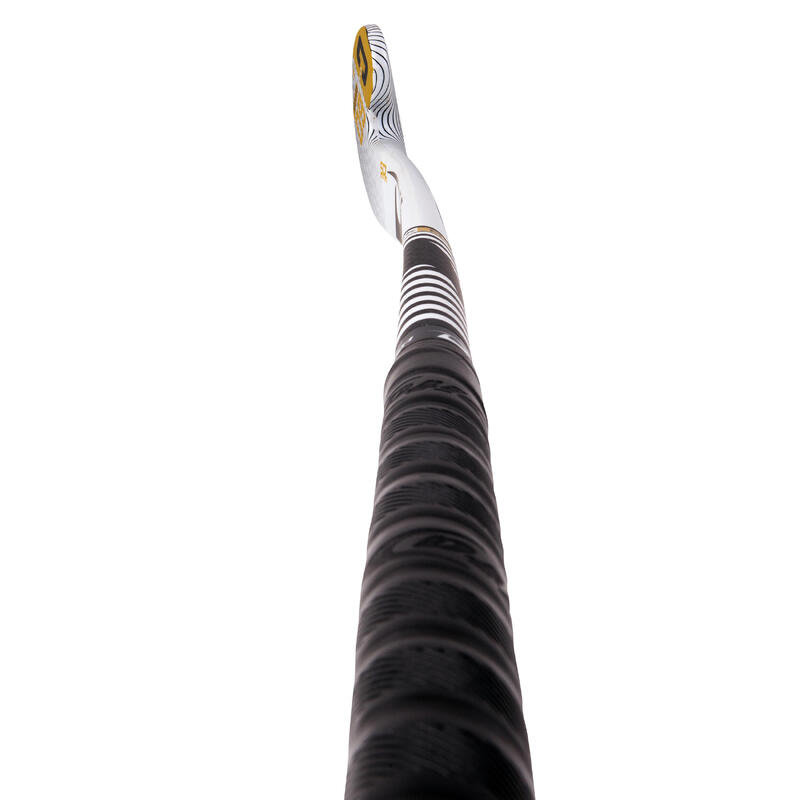 Stick de hockey adulte confirmé mid bow 60% carbone CompotecC60 blanc noir