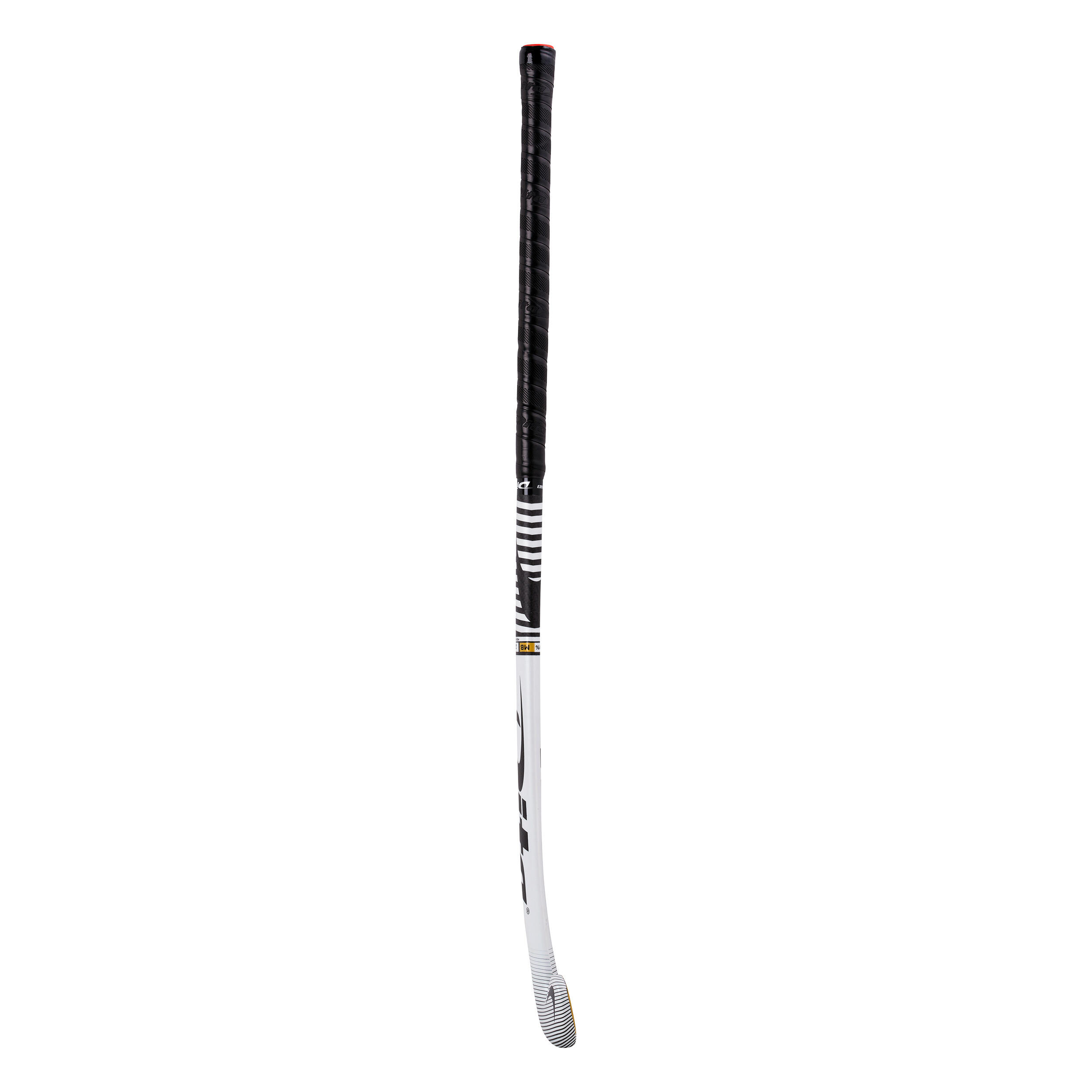 Adult Intermediate 60% Carbon Mid Bow Field Hockey Stick CompotecC60 - White/Black 12/12