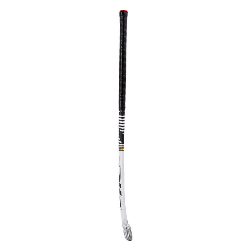 Stick de hockey adulte confirmé mid bow 60% carbone CompotecC60 blanc noir